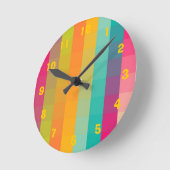 Abstract geometrisch patroon ronde klok (Hoek)