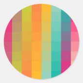 Abstract geometrisch patroon ronde sticker (Voorkant)