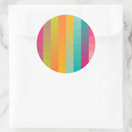 Abstract geometrisch patroon ronde sticker (Tas)