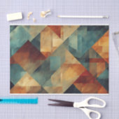 Abstract geometrisch patroon - rood, Blauwgroen, g Tissuepapier (Craft)