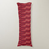 Abstract geometrisch patroon rood lichaamskussen (Voorkant Verticaal)