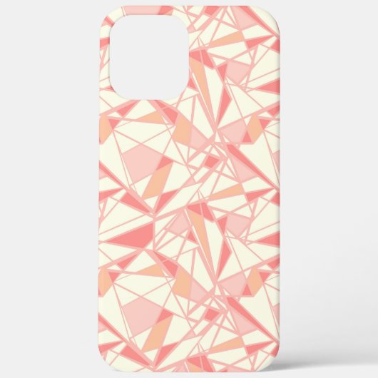 Abstract geometrisch patroon roze beige Case-Mate iPhone case (Achterkant)