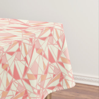 Abstract geometrisch patroon roze beige tafelkleed