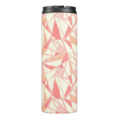 Abstract geometrisch patroon roze beige thermosbeker (Achterkant)