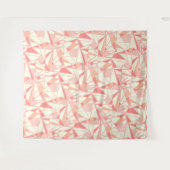 Abstract geometrisch patroon roze beige wandkleed (Voorkant (horizontaal))