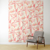 Abstract geometrisch patroon roze beige wandkleed (In situ)