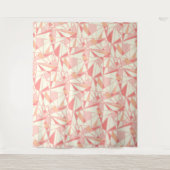 Abstract geometrisch patroon roze beige wandkleed (Voorkant)