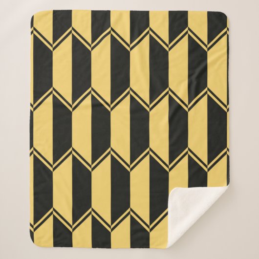 Abstract geometrisch patroon sherpa deken (Voorkant)