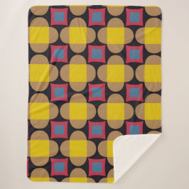 Abstract geometrisch patroon sherpa deken