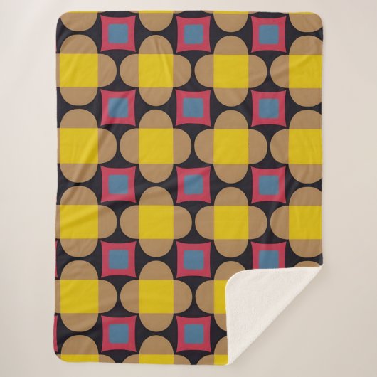 Abstract geometrisch patroon sherpa deken (Voorkant)