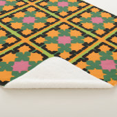 Abstract geometrisch patroon sherpa deken (3/4)