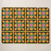Abstract geometrisch patroon sherpa deken (Voorkant (horizontaal))