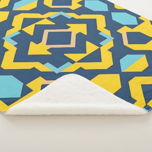 Abstract geometrisch patroon sherpa deken (3/4)