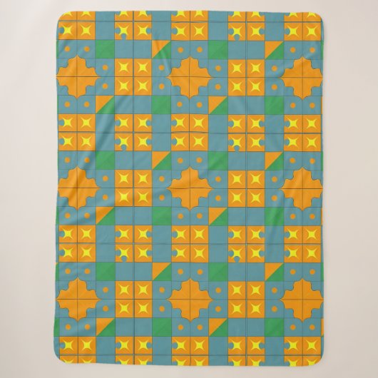 Abstract geometrisch patroon sherpa deken (Voorkant)