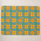 Abstract geometrisch patroon sherpa deken (Voorkant (horizontaal))