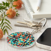 Abstract geometrisch patroon sleutelhanger (Voorkant Rechts)