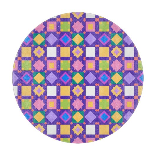 Abstract geometrisch patroon snijplank (Voorkant)