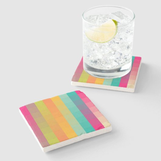 Abstract geometrisch patroon stenen onderzetter (Zijkant)