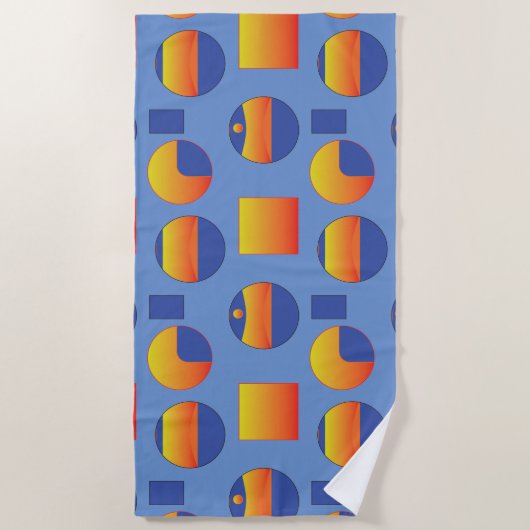 Abstract geometrisch patroon strandlaken (Voorkant)