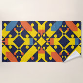 Abstract geometrisch patroon strandlaken (Voorkant)