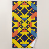 Abstract geometrisch patroon strandlaken (Voorkant)