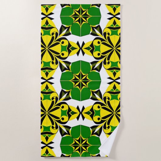 Abstract geometrisch patroon strandlaken (Voorkant)