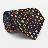 Abstract geometrisch patroon stropdas (Opgerold)