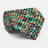 Abstract geometrisch patroon stropdas (Opgerold)