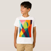 Abstract geometrisch patroon t-shirt (Voorkant volledig)