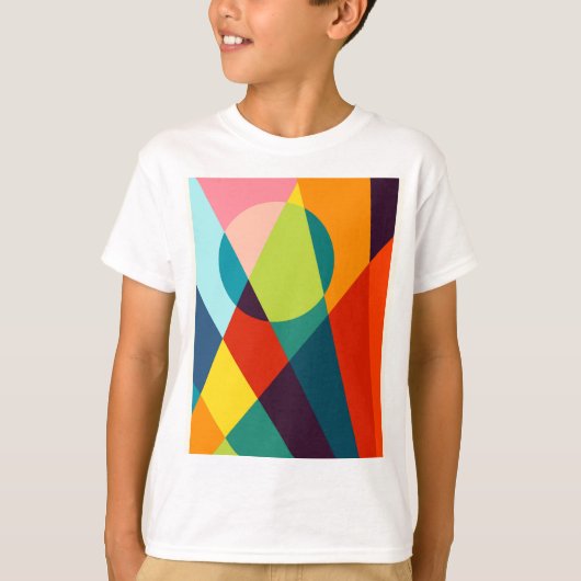 Abstract geometrisch patroon t-shirt (Voorkant)