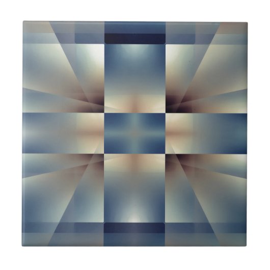 Abstract geometrisch patroon tegeltje (Voorkant)