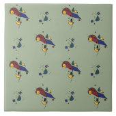 Abstract geometrisch patroon tegeltje (Voorkant)