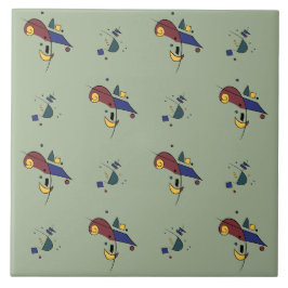 Abstract geometrisch patroon tegeltje