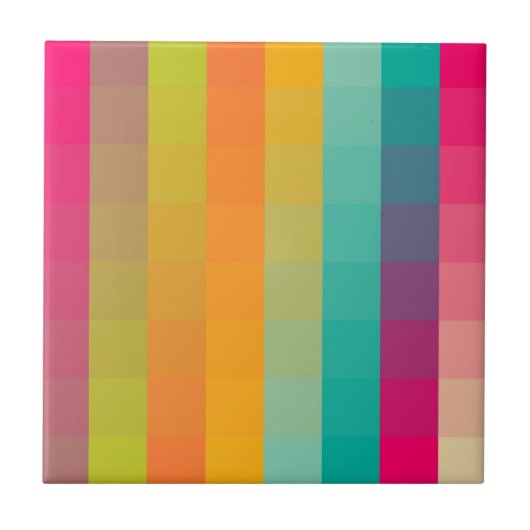 Abstract geometrisch patroon tegeltje (Voorkant)