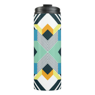 Abstract geometrisch patroon. thermosbeker