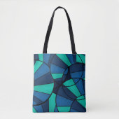 Abstract geometrisch patroon tote bag (Voorkant)
