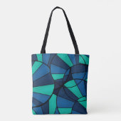 Abstract geometrisch patroon tote bag (Achterkant)