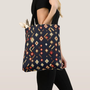 Abstract geometrisch patroon tote bag