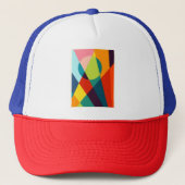 Abstract geometrisch patroon trucker pet (Voorkant)
