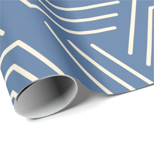 Abstract geometrisch patroon van witte zigzaglijne cadeaupapier (Rol Hoek)