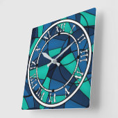 Abstract geometrisch patroon vierkante klok (Hoek)