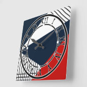 Abstract geometrisch patroon vierkante klok (Hoek)