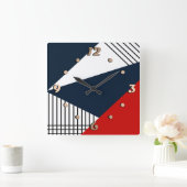 Abstract geometrisch patroon vierkante klok (Huis)