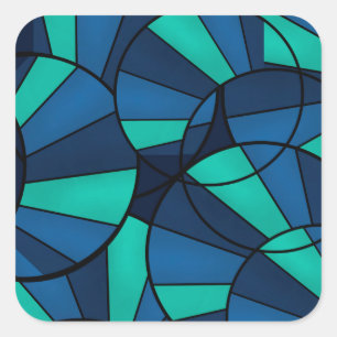 Abstract geometrisch patroon vierkante sticker