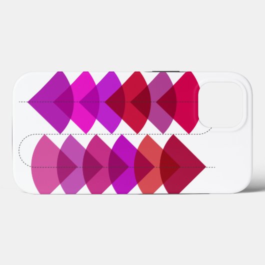 Abstract geometrisch patroon vormt roze paarse Case-Mate iPhone case (Achterkant (horizontaal))