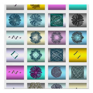 Abstract Geometrisch Patroon Wandkunst Ontwerp Perfect Poster