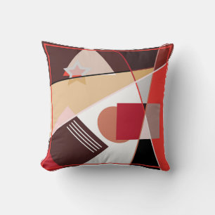 Abstract geometrisch patroon, zijden sjaal desi kussen
