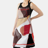 Abstract geometrisch patroon, zijden sjaal desi schort (Insitu)