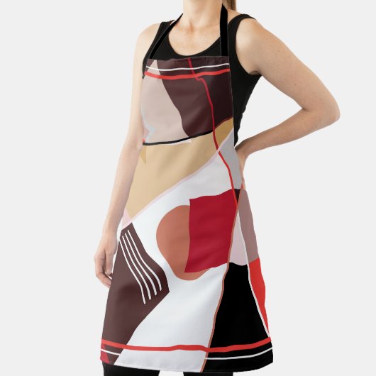 Abstract geometrisch patroon, zijden sjaal desi schort (Insitu)