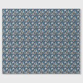 abstract, geometrisch, patroon-, zwart- en blauwe cadeaupapier (Vlak)